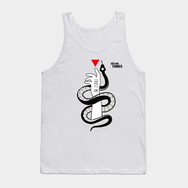 Snake - trust me - hand Tank Top by oppositevision